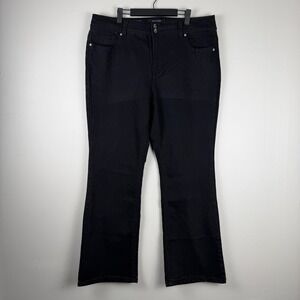 Nine West‎ Date Night Fit Bootcut Jeans Women 16/33 (37x31) Black Denim Stretch